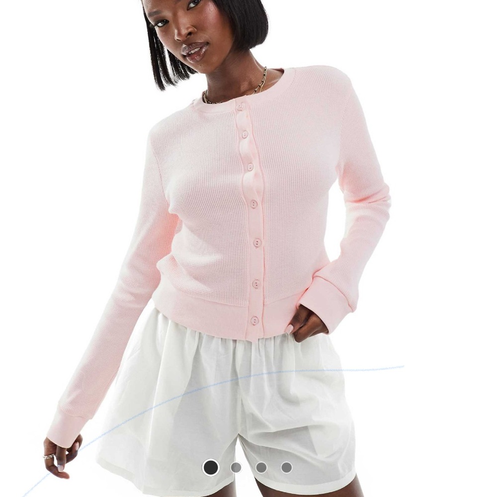 Weekend Collective Waffle Button Up Cardigan